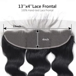Peruvian Free/Middle Part 13x4 Body Wave Lace Frontal 100% Human Hair Natural Color Remy Hair Lace Front