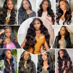 Peruvian Free/Middle Part 13x4 Body Wave Lace Frontal 100% Human Hair Natural Color Remy Hair Lace Front