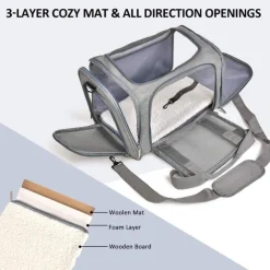 Pet Carrier Airline Approved Pet Carrier Dog Carriers for Small Dogs, Cat Carriers for Medium Cats Small Cats, Small Pet Carrier Small Dog Carrier Airline Approved Dog Cat Pet Travel (50cm*34cm*34CM)