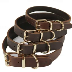 Pet Dog Collar Made Of Cowhide Leather Collar Collar Collar Sleeve Medium Sized Large Dog Collar