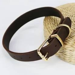Pet Dog Collar Made Of Cowhide Leather Collar Collar Collar Sleeve Medium Sized Large Dog Collar