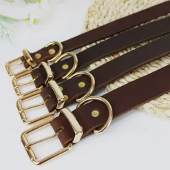 Pet Dog Collar Made Of Cowhide Leather Collar Collar Collar Sleeve Medium Sized Large Dog Collar