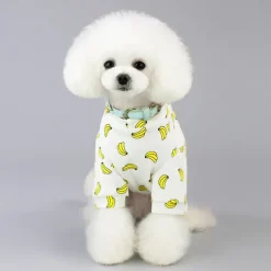 Pet Dog JumpSuit Pajamas Cartoon Design Soft Tracksuit Cat Puppy Pants T-Shirt 5 Sizes 5 Colours