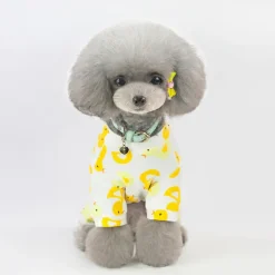 Pet Dog JumpSuit Pajamas Cartoon Design Soft Tracksuit Cat Puppy Pants T-Shirt 5 Sizes 5 Colours