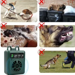 Pet Dog Ultrasonic Bark Control Device Upgraded Rechargeable Digital Bark Control Outdoor Anti Barking Dog Bark Control Sonic Bark Deterrents Silencer Stop Barking