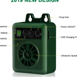 Pet Dog Ultrasonic Bark Control Device Upgraded Rechargeable Digital Bark Control Outdoor Anti Barking Dog Bark Control Sonic Bark Deterrents Silencer Stop Barking