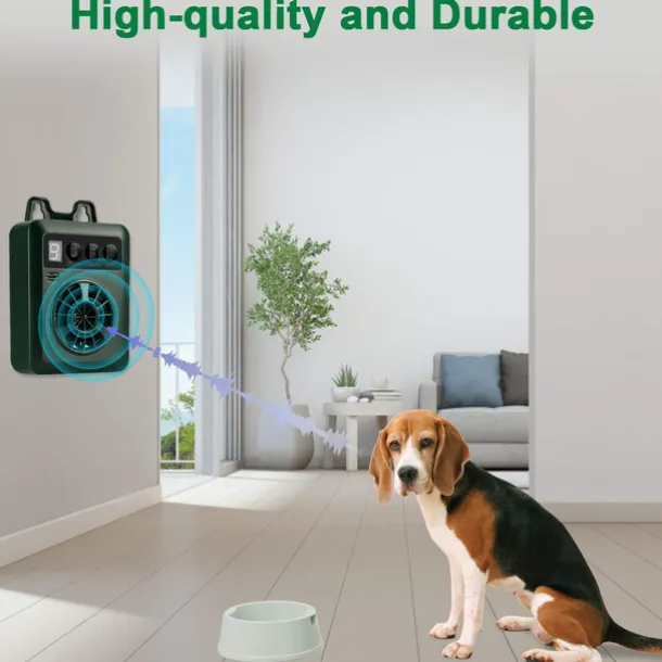 Pet Dog Ultrasonic Bark Control Device Upgraded Rechargeable Digital Bark Control Outdoor Anti Barking Dog Bark Control Sonic Bark Deterrents Silencer Stop Barking