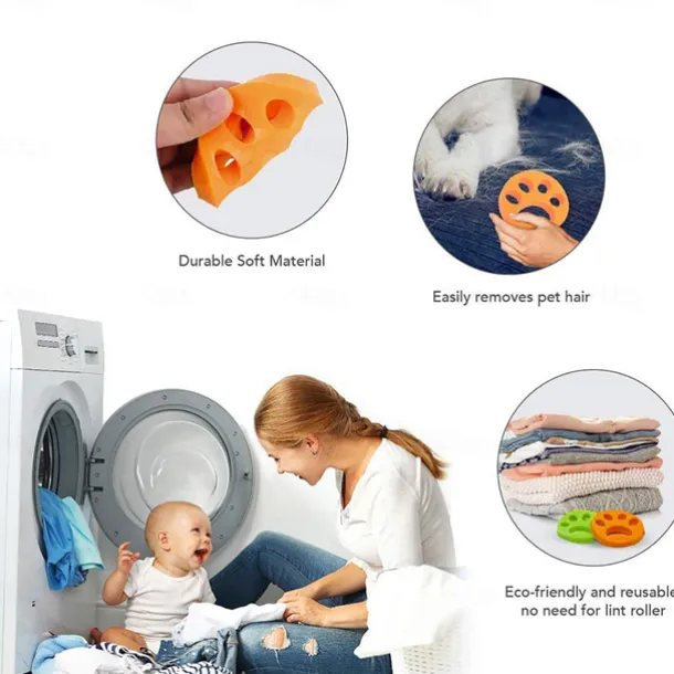 Pet Hair Remover Washable Reusable Modern Contemporary Full Body Silicone 2pcs - Everyday Use Bathroom cleaning Toilet Accessories