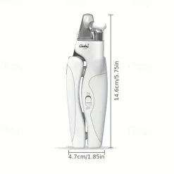 Pet Nail Clippers with light for Dogs and Cats - Rechargeable Easy and Safe Trimming with Precision Blades and LED Light