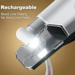 Pet Nail Clippers with light for Dogs and Cats - Rechargeable Easy and Safe Trimming with Precision Blades and LED Light