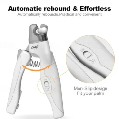 Pet Nail Clippers with light for Dogs and Cats - Rechargeable Easy and Safe Trimming with Precision Blades and LED Light