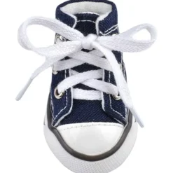 Pet Shoes Puppy Sport Denim Shoes Casual Style Anti-Slip Boots Sneaker Booties Canvas Shoe 4Pcs