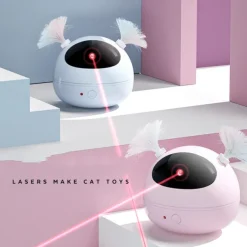 Pet Toys Infrared Laser Lights Cat Teasing Toys Automatic Feather Cats Self Hi Electric Cat Toys