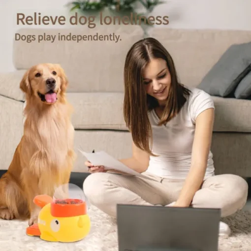 Pet Treat Dispenser Toy,Dogs Puzzle Feeder, Interactive Dog Toy, Duck Treat Dispenser Duck Dog Treat Dispenser Toy, Slow Puzzle Feeder Animal Bowls
