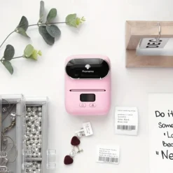 Phomemo M110 Thermal Label Makers - Portable BT Thermal Label Maker Printer For Barcode, Clothing, Jewelry, Retail, Mailing, Compatible With Android, IOS, Windows & Mac, With 1 Roll 40×30mm Label