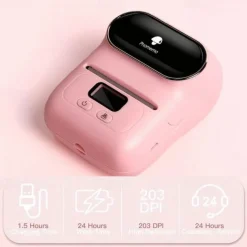 Phomemo M110 Thermal Label Makers - Portable BT Thermal Label Maker Printer For Barcode, Clothing, Jewelry, Retail, Mailing, Compatible With Android, IOS, Windows & Mac, With 1 Roll 40×30mm Label