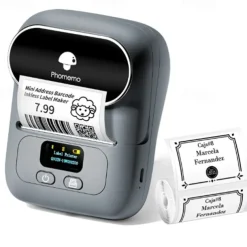 PhomemoM110 Mini Portable Barcode Label Clothing Price Tag Tag Tag Sticker Thermal Label Printer