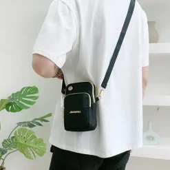 Phone Bag Women's Fashion Zipper Crossbody Bag Versatile Nylon Storage Bag For Coin & Earphone Portable Card Holder Phone Case For iPhone 14 13 Pro Max 12 Samsung S23 S22 Plus S21 Up to 6.7 Inch
