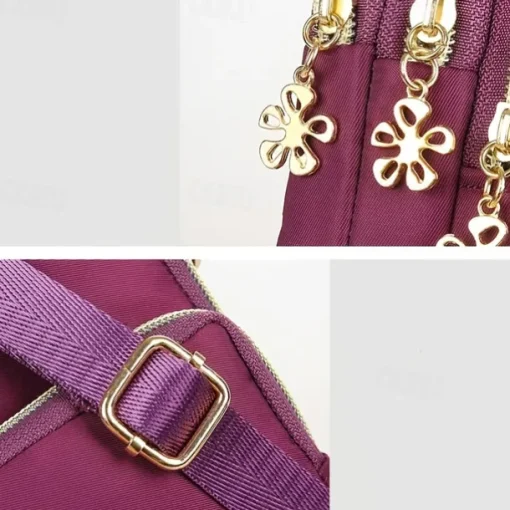 Phone Bag Women's Fashion Zipper Crossbody Bag Versatile Nylon Storage Bag For Coin & Earphone Portable Card Holder Phone Case For iPhone 14 13 Pro Max 12 Samsung S23 S22 Plus S21 Up to 6.7 Inch