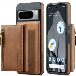 Phone Case For Google Pixel 8 Pro Back Cover Magnetic Card Slot Retro TPU PU Leather