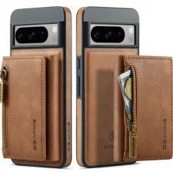 Phone Case For Google Pixel 8 Pro Back Cover Magnetic Card Slot Retro TPU PU Leather