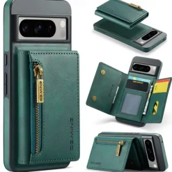 Phone Case For Google Pixel 8 Pro Back Cover Magnetic Card Slot Retro TPU PU Leather