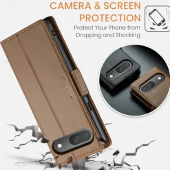 Phone Case For Google Pixel 9 Pro Pixel 9 Pro XL Pixel 8 Pro Pixel 8 Pixel 9 Flip Cover with Stand Holder Magnetic Card Slot Retro TPU PU Leather