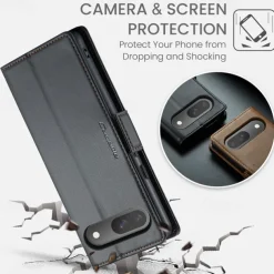 Phone Case For Google Pixel 9 Pro Pixel 9 Pro XL Pixel 8 Pro Pixel 8 Pixel 9 Flip Cover with Stand Holder Magnetic Card Slot Retro TPU PU Leather