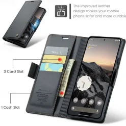 Phone Case For Google Pixel 9 Pro Pixel 9 Pro XL Pixel 8 Pro Pixel 8 Pixel 9 Flip Cover with Stand Holder Magnetic Card Slot Retro TPU PU Leather