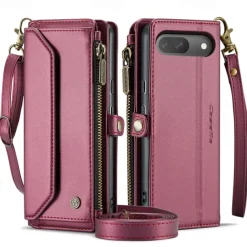 Phone Case For Google Pixel 9 Pro Pixel 9 Pro XL Pixel 8 Pro Pixel 8 Pixel 9 Wallet Case Magnetic Zipper Support Wireless Charging Retro TPU PC