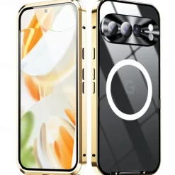 Phone Case For Google Pixel 9 Pro Pixel 9 Pro XL Pixel 8 Pro Pixel 8 Pixel 9 Pixel 7 Pixel 7 Pro Magnetic Adsorption With Magsafe Transparent Camera Lens Protector Support Wireless Charging Acrylic