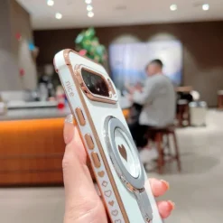 Phone Case For Google Pixel 9 Pro Pixel 9 Pro XL Pixel 8 Pro Pixel 8 Pixel 9 Back Cover with Stand Holder with Wrist Strap Shockproof Retro Plating