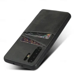 Phone Case For Huawei P30 P30 Pro P30 Lite P20 Pro P20 lite Mate 30 Mate 30 Pro Back Cover Leather Card Holder Solid Color PU Leather