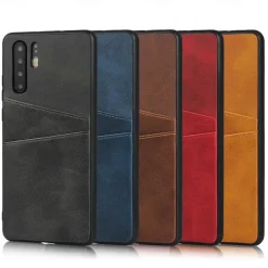 Phone Case For Huawei P30 P30 Pro P30 Lite P20 Pro P20 lite Mate 30 Mate 30 Pro Back Cover Leather Card Holder Solid Color PU Leather
