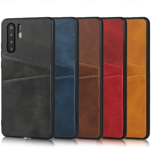 Phone Case For Huawei P30 P30 Pro P30 Lite P20 Pro P20 lite Mate 30 Mate 30 Pro Back Cover Leather Card Holder Solid Color PU Leather