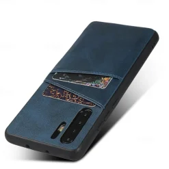 Phone Case For Huawei P30 P30 Pro P30 Lite P20 Pro P20 lite Mate 30 Mate 30 Pro Back Cover Leather Card Holder Solid Color PU Leather