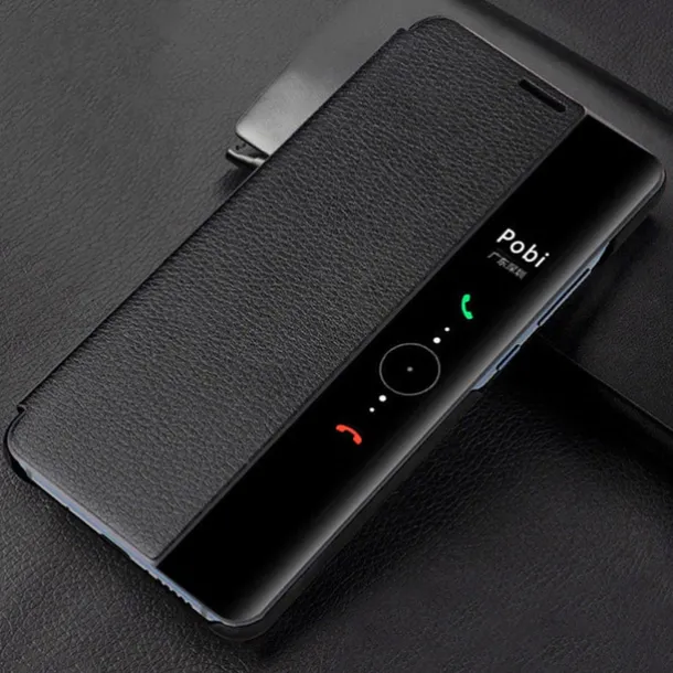 Phone Case for Huawei P40 P30 P20 Pro Lite Mate 40 30 20 Pro Honor 20 Pro With Windows Flip Translucent Full Body Cases Hard PU Leather Luxury Leather Hard PC Window View Smart Clear View