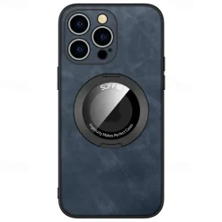 Phone Case For iPhone 16 15 14 Pro Max Plus 15 14 Pro Max 13 12 11 Pro Max Back Cover with Stand Holder Support Wireless Charging Shockproof TPU PU Leather