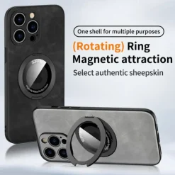 Phone Case For iPhone 16 15 14 Pro Max Plus 15 14 Pro Max 13 12 11 Pro Max Back Cover with Stand Holder Support Wireless Charging Shockproof TPU PU Leather