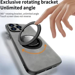 Phone Case For iPhone 16 15 14 Pro Max Plus 15 14 Pro Max 13 12 11 Pro Max Back Cover with Stand Holder Support Wireless Charging Shockproof TPU PU Leather