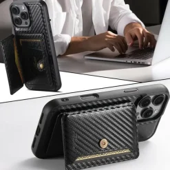 Phone Case For iPhone 16 15 14 Pro Max Plus 13 12 Pro Max Back Cover with Stand Holder Magnetic Support Wireless Charging Retro TPU PC PU Leather