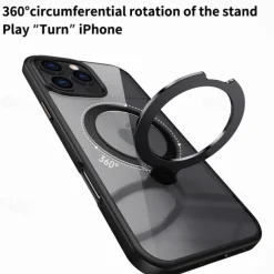 Phone Case For iPhone 16 15 14 Pro Max Plus 13 12 Pro Max Back Cover Magnetic Support Wireless Charging Shockproof Retro TPU PC
