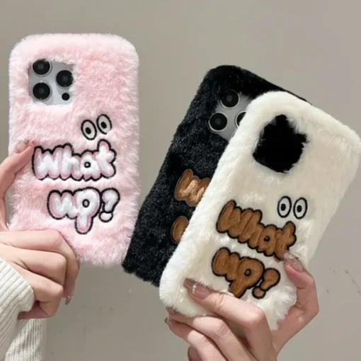 Phone Case For iPhone 16 15 14 Pro Max Plus 13 12 11 Pro Max Back Cover Shockproof Retro Plush