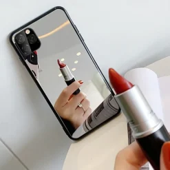 Phone Case For iPhone 16 15 14 Pro Max Plus 13 Pro Max 13 Mini 11 Back Cover Mirror Solid Color