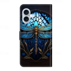 Phone Case For iPhone 16 15 14 Pro Max Plus 13 12 11 Pro Max Mini Back Cover with Stand Holder Shockproof Retro PU Leather