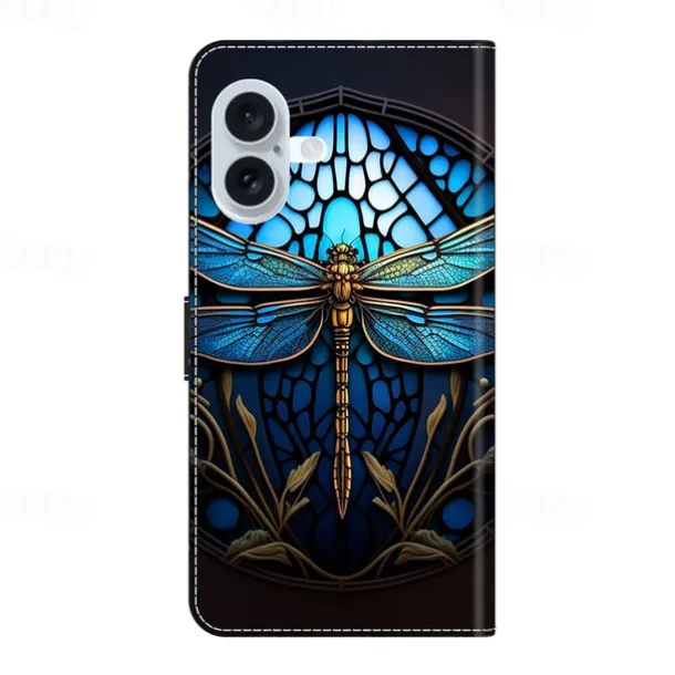 Phone Case For iPhone 16 15 14 Pro Max Plus 13 12 11 Pro Max Mini Back Cover with Stand Holder Shockproof Retro PU Leather