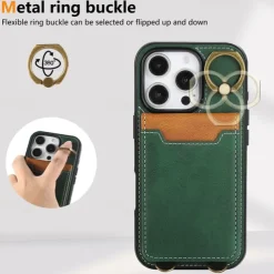 Phone Case For iPhone 16 15 14 Pro Max Plus 13 12 11 Pro Max Back Cover with Stand Holder Ring Holder with Wrist Strap Retro TPU PU Leather