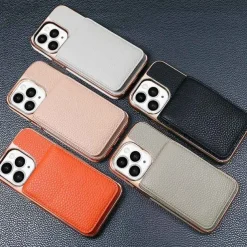 Phone Case For iPhone 16 15 14 Pro Max Plus 13 Pro Max Back Cover with Stand Holder Magnetic with Lanyard Retro Plating PU Leather