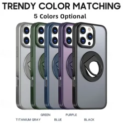 Phone Case For iPhone 16 15 14 Pro Max Plus 13 12 11 Pro Max Back Cover Ring Holder Magnetic Support Wireless Charging Retro TPU PC