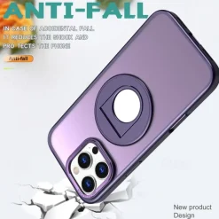 Phone Case For iPhone 16 15 14 Pro Max Plus 13 12 11 Pro Max Back Cover Ring Holder Magnetic Support Wireless Charging Retro TPU PC